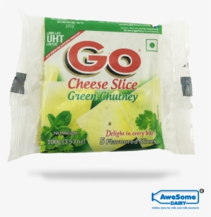 'go' Is Derived From Gowardhan Which Means 'cow' Go - Go Cheese Slices Green Chutney 200gms