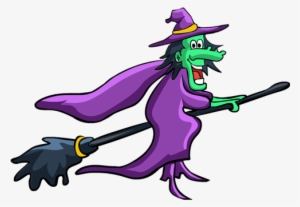 Halloween Witch Clip Art - Halloween Flying Witch Clipart