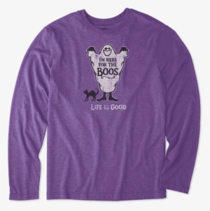 Men's Here For The Boos Long Sleeve Cool - Texas Christian University