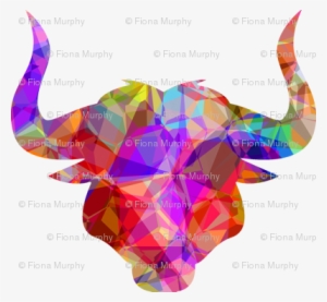 Bull Head Geometric Pattern - Geometric Bull