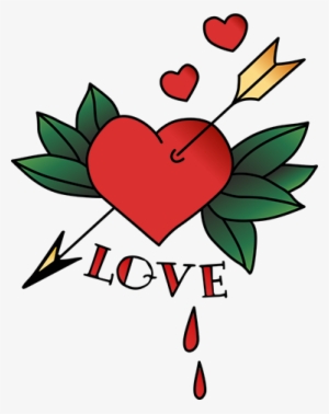 Vinilo A Todo Color Tatuaje Love - Tatuajes De Colores Png