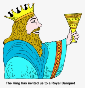 Png Library Image King Holding Up A Goblet In - Royal Banquet Clipart