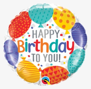 18 Inch Happy Birthday To You Round Foil Ballon