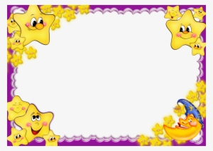 Moldura Infantil Estrelinhas - Moldura Estrelinha Png