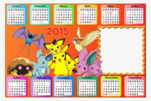 Moldura Pokemon 2015 - Calendario 2018 Pokemon Portugues