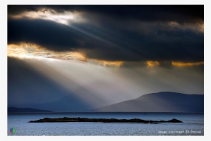 The Sun Coming Through The Clouds - Sea