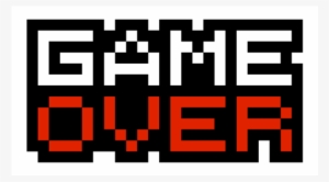 Game Over White Red B - Game Over Button Png