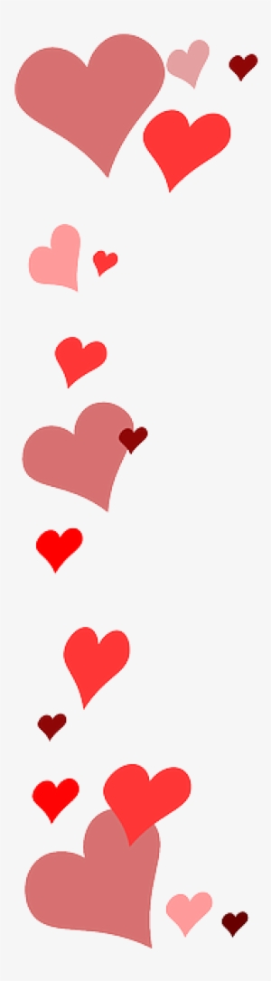 Corações Em Png - Valentines Heart Border Transparent