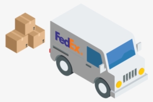 Integrated Shipping Software For Fedex - Car 3d Vector Flat Icon