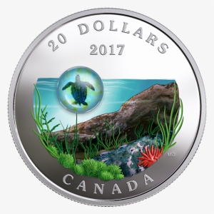 Pure Silver Coloured Coin - Royal Canadian Mint Pi Ce En Argent - Vie Sous-marine