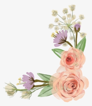 Watercolour - Clipart Flowers Border Transparent