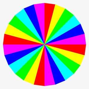 Vector Colorful Bright Rainbow Colors Circle Confetti - Solid Of Different Color