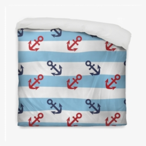 Watercolor Hand Drawn Seamless Pattern With Red, Blue - Mattress Pad