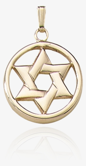 Open Circle Interlocking Star Of David Pendant - Locket