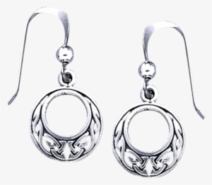 Celtic Knotwork Eternity Open Circle Earrings - Earrings