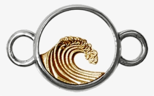 Gold Wave In Open Circle Topper - Tiger