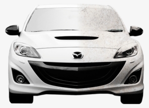 Half Dirty And Half Clean Mazda - Dirty Clean Car Wash