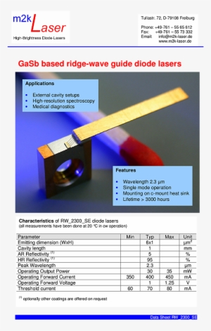 2300nm 35mw C Mount M2k Laser - Laser