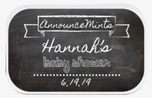 Chalkboard Personalized - Personalized Baby Shower Mint Tins