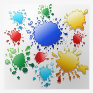 Póster Manchas De Pintura Colores De Pintura Colores - Paint