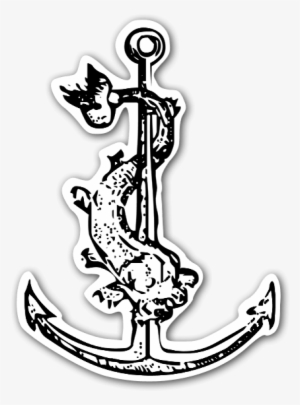 Ancla Y Pez Pegatina - Drawing