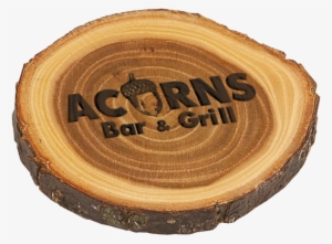 6c704-a Wood Log Coaster - Engraved Wood Coasters