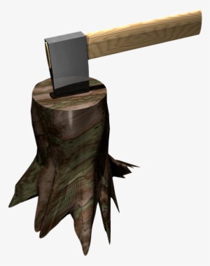 Axe, Log, Png, Isolated, Tribe, Woodworks, Wood Chop - Miniature Axe And Log