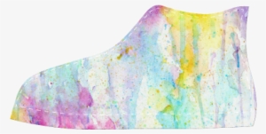 Watercolor Drips Aquila High Top Microfiber Leather - Sock