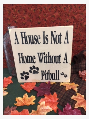 Pitbull House Not Home Wood Sign - Christmas Card