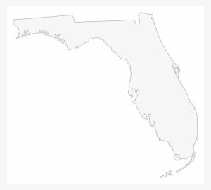 A Plain Frame Map Of Florida - Florida Map Black - 700x630 PNG Download