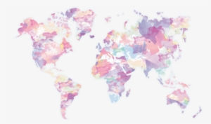 C'est La Vie - World Map Pastel Colours