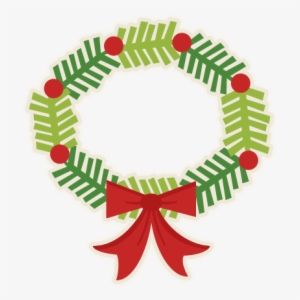 Wreath Clipart Cute - Cricut Christmas Wreath Svg