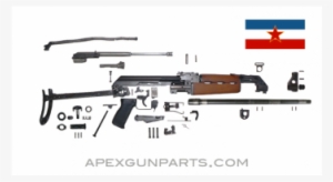 Yugoslavian M70ab2 Underfolder Parts Set, W/*very Good* - Ak-47