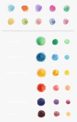 Color Palette Watercolor Style - Circle