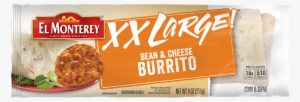 Xxl Bean Cheese Burrito - El Monterey Bean And Cheese Xx Large Burrito