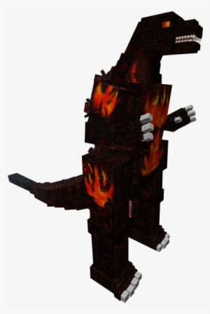 Minecraft Burning Godzilla