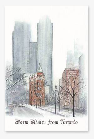 Watercolour Of The Iconic Gooderham Building In Toronto - Gooderham Building