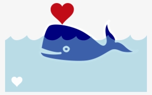 Clipart Whale Real Whale - Cartoon Whale With Heart