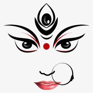 Bengali Maa Logo - Durga Maa Face Drawing - 1583x1600 PNG Download - PNGkit