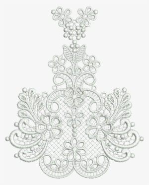 White Embroidery Border Png