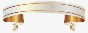 White And Gold Banner Png Clipart Picture - White And Gold Banner