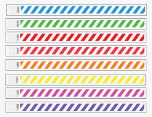 3/4 Tyvek Wristband Design Stripes - Colorfulness