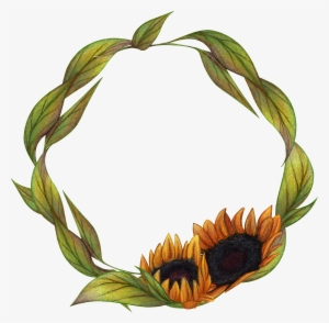 Sunflower Vector Wreath