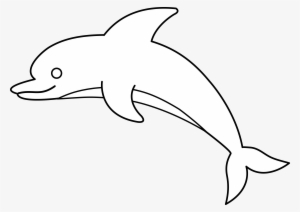 Baby Dolphin Clipart Bottlenose Dolphin Clipart Coloring - Dolphin Outline Black Background