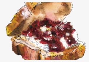 Strawberry Banana Fico&dates Sand2 Turkeyavocado Sand2 - Watercolor Paint