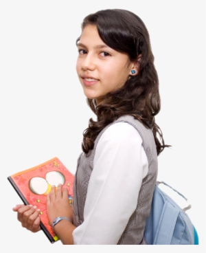 Girl - College Girl With Book Png