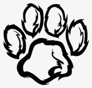Furry Paw Print - Wildcat Paw Print Png