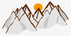 How To Set Use Mountain Range Sunset Svg Vector