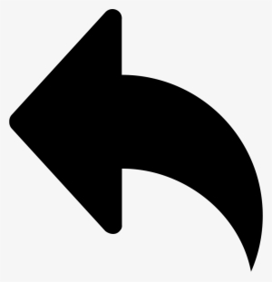 Left Arrow Curved Black Symbol Comments - Turn Page Arrow Vector