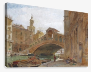 Landscape Near A Bridge Canvas Print - Venice